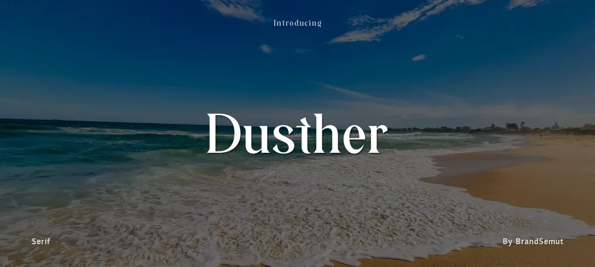 Dusther font preview