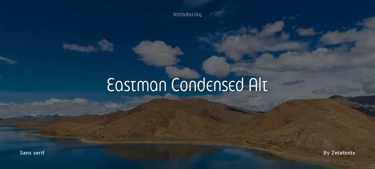 Eastman Condensed Alt font preview