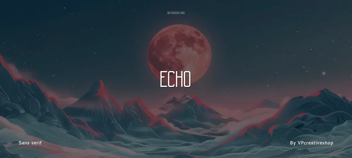 Echo font preview