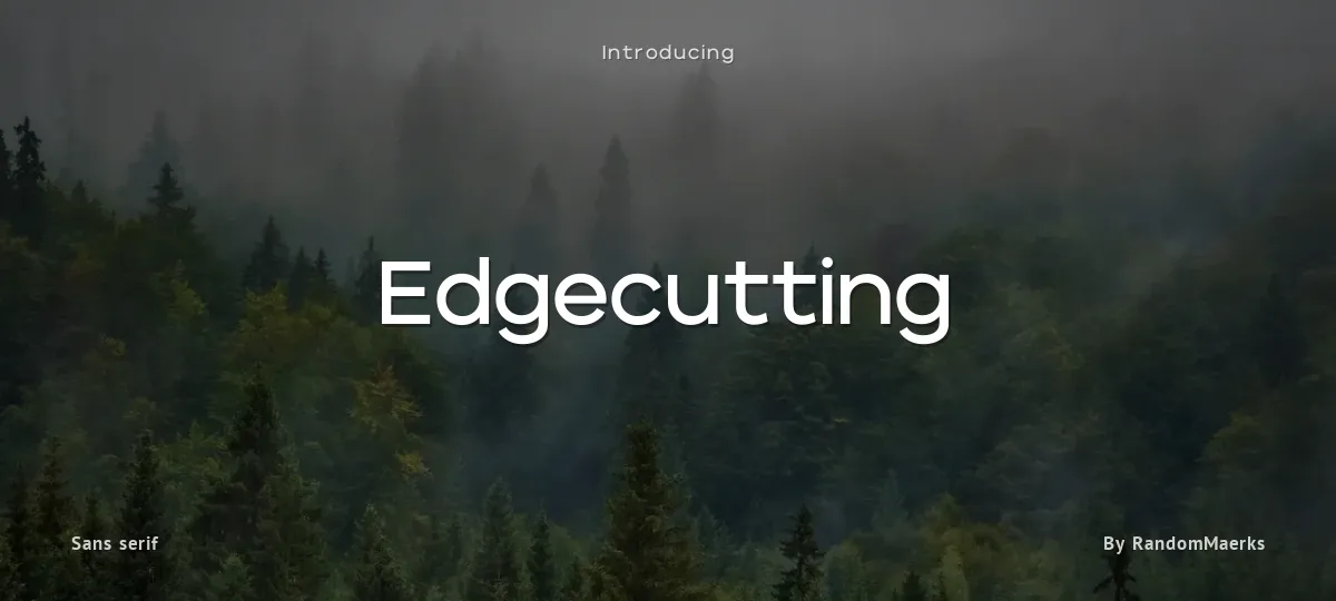Edgecutting font preview