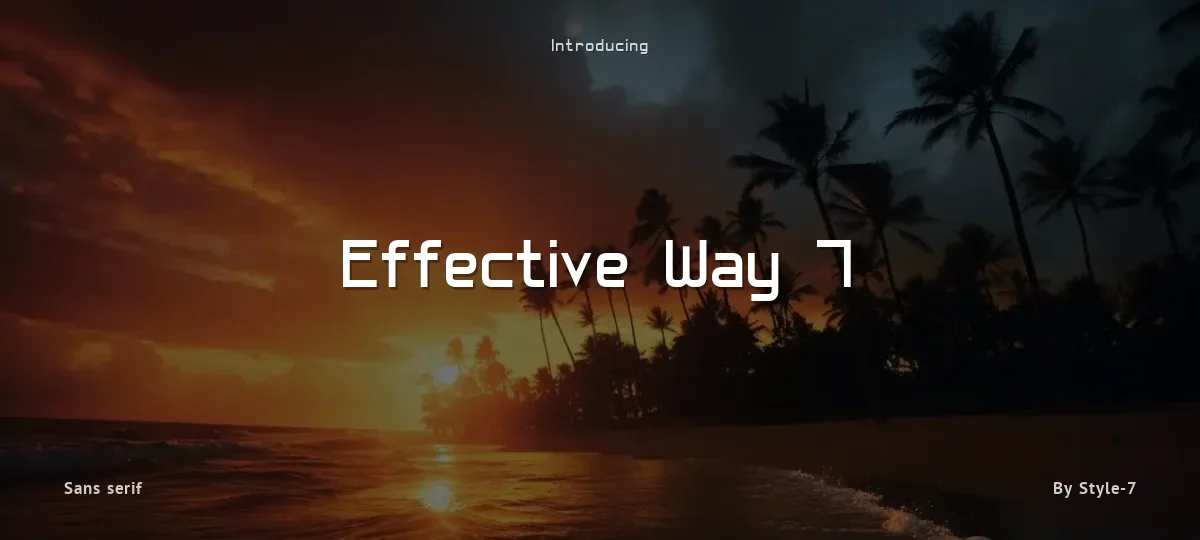 Effective Way 7 font preview