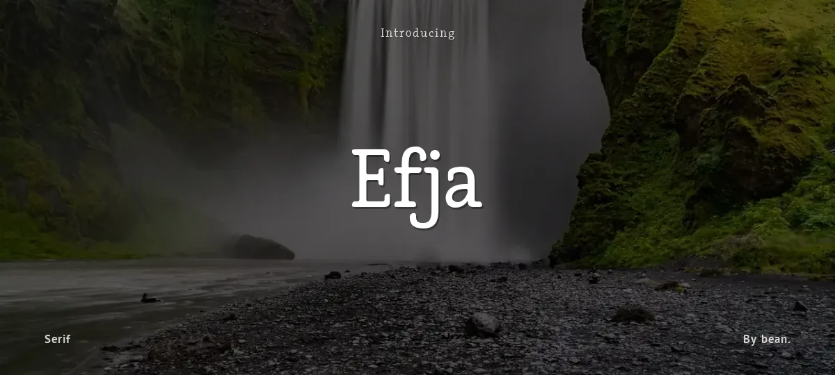 Efja font preview