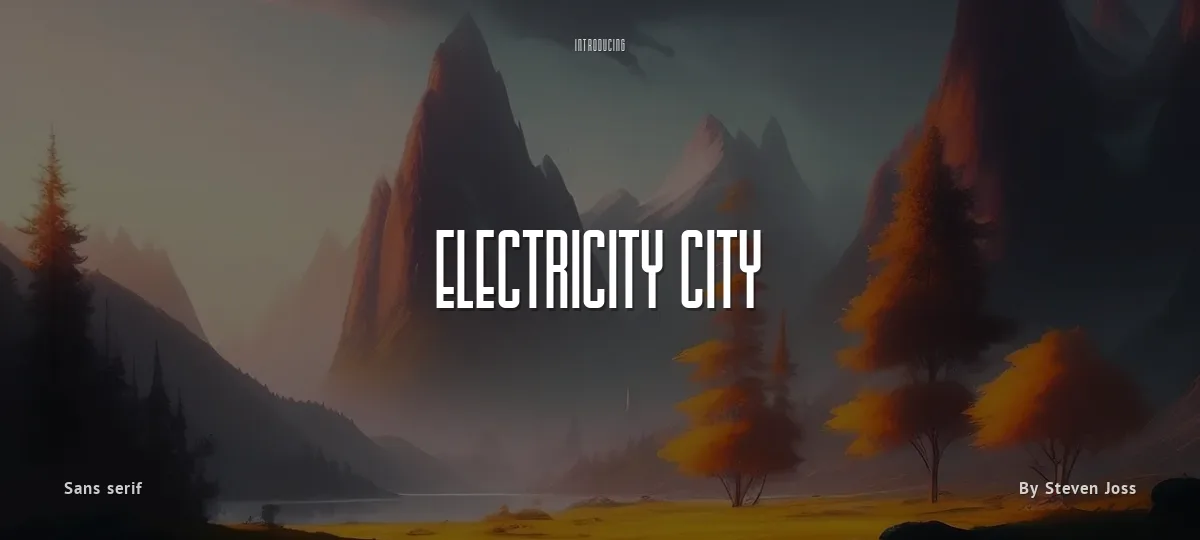Electricity City font preview