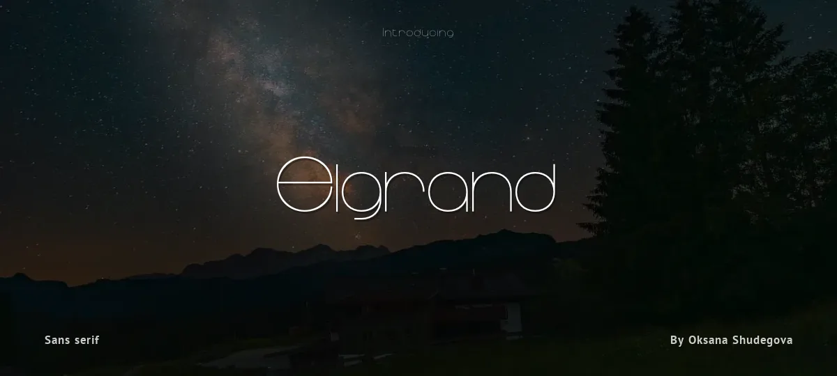 Elgrand font preview
