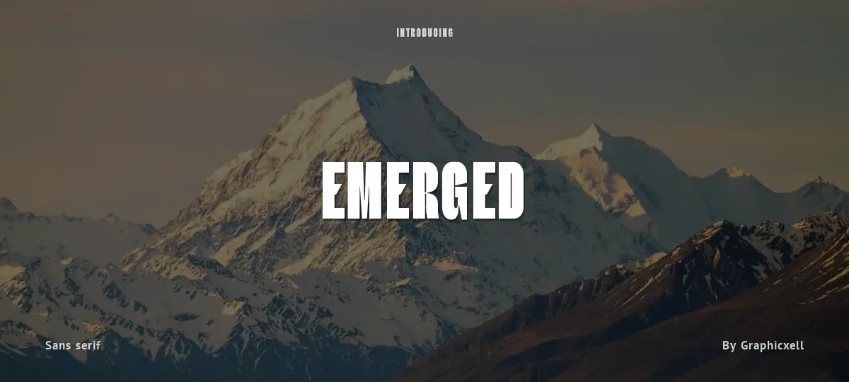 Emerged font preview