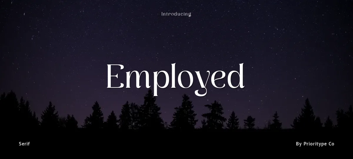 Employed font preview