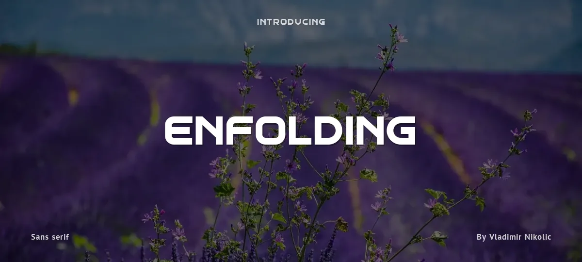 Enfolding font preview