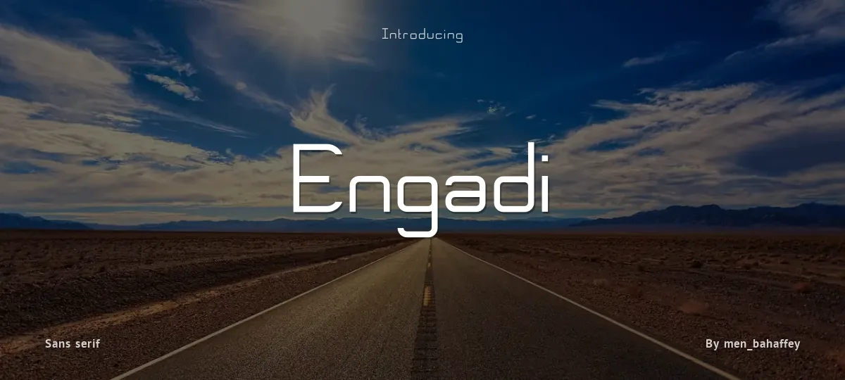 Engadi font preview
