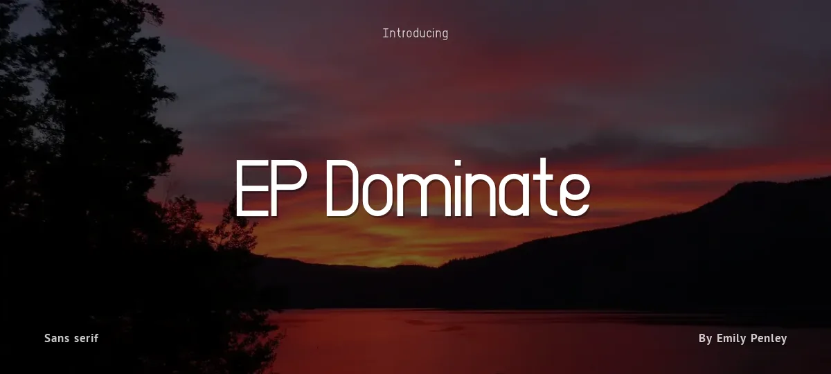 EP Dominate font preview
