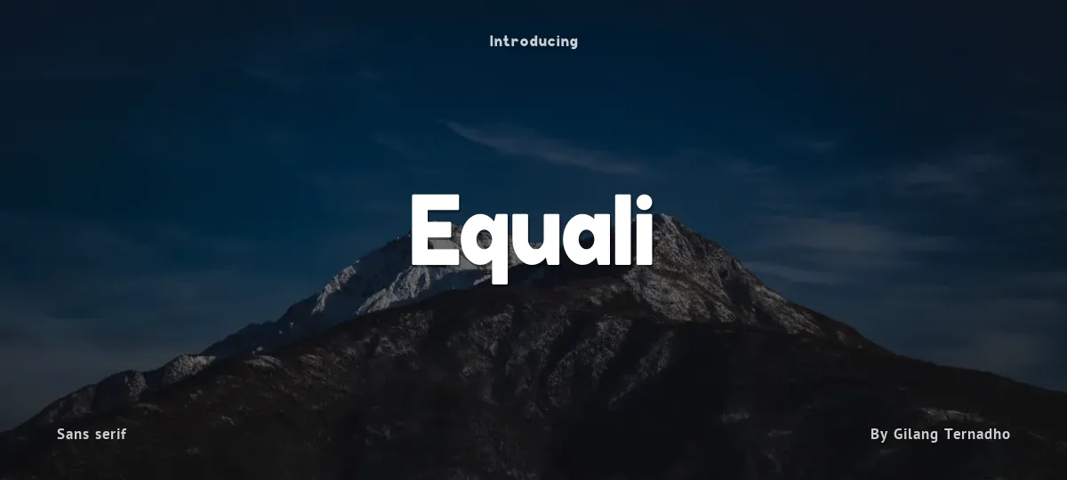 Equali font preview