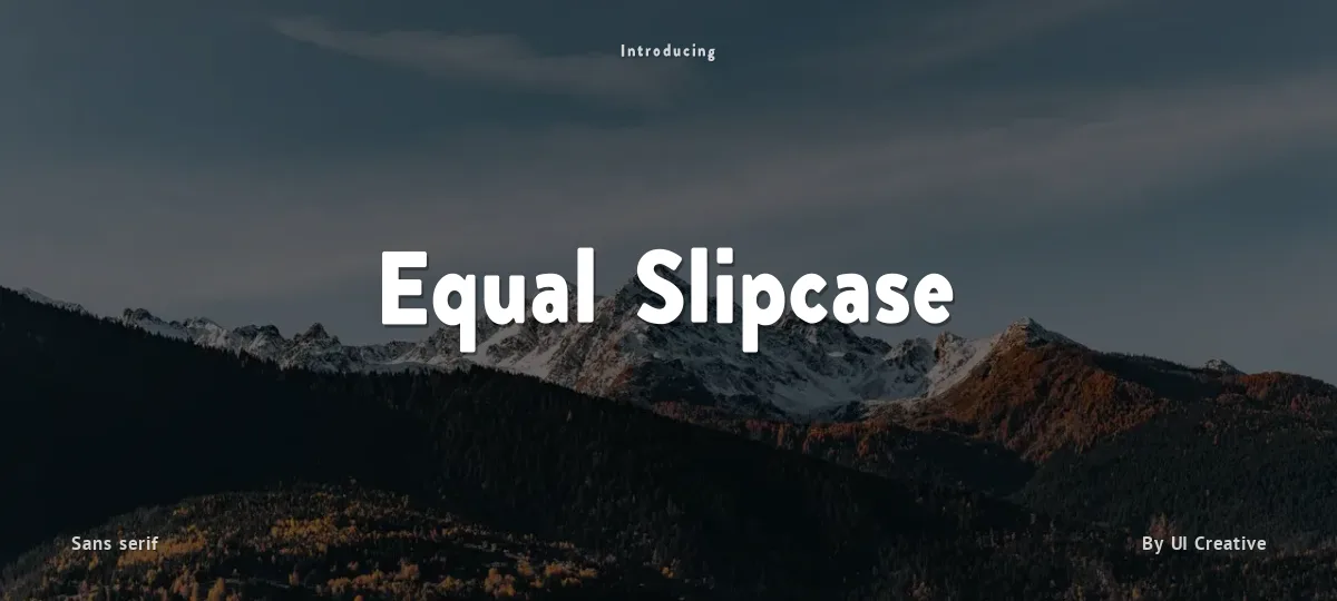 Equal Slipcase font preview