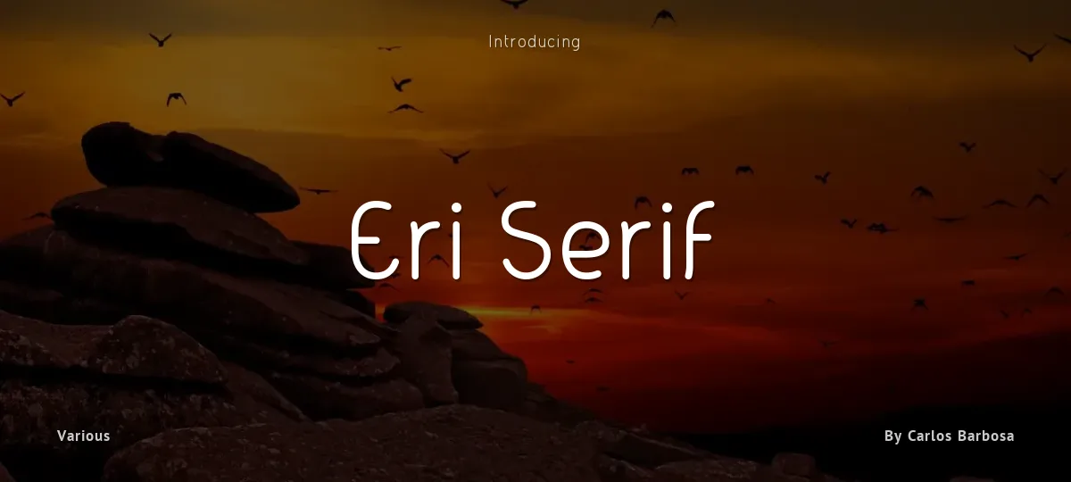Eri Serif font preview