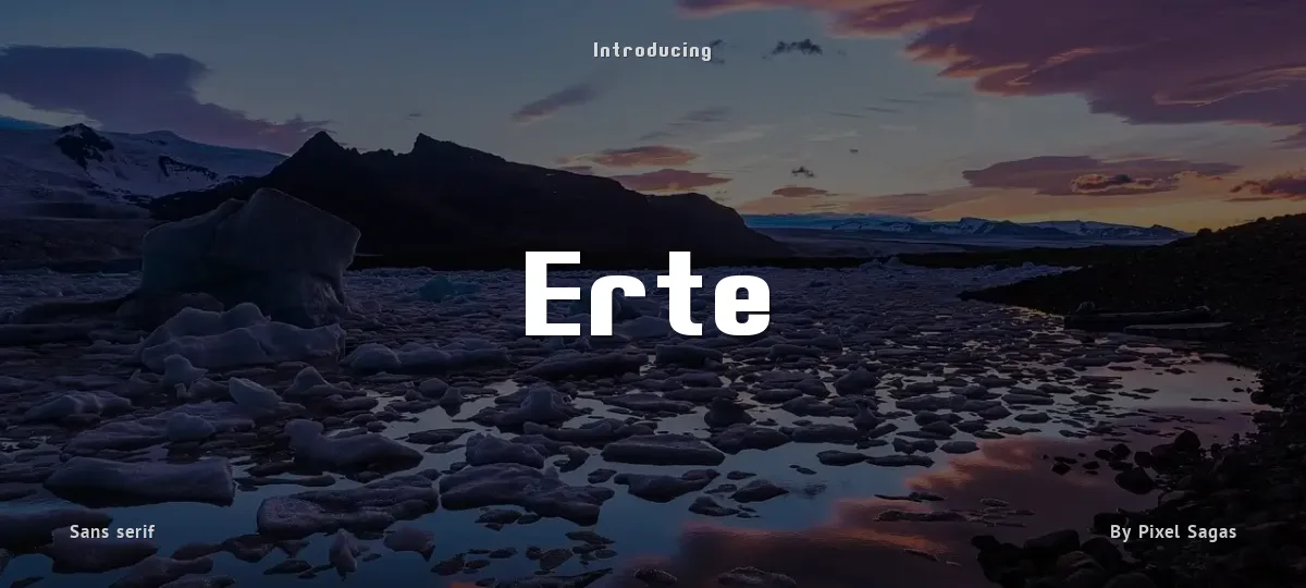 Erte font preview
