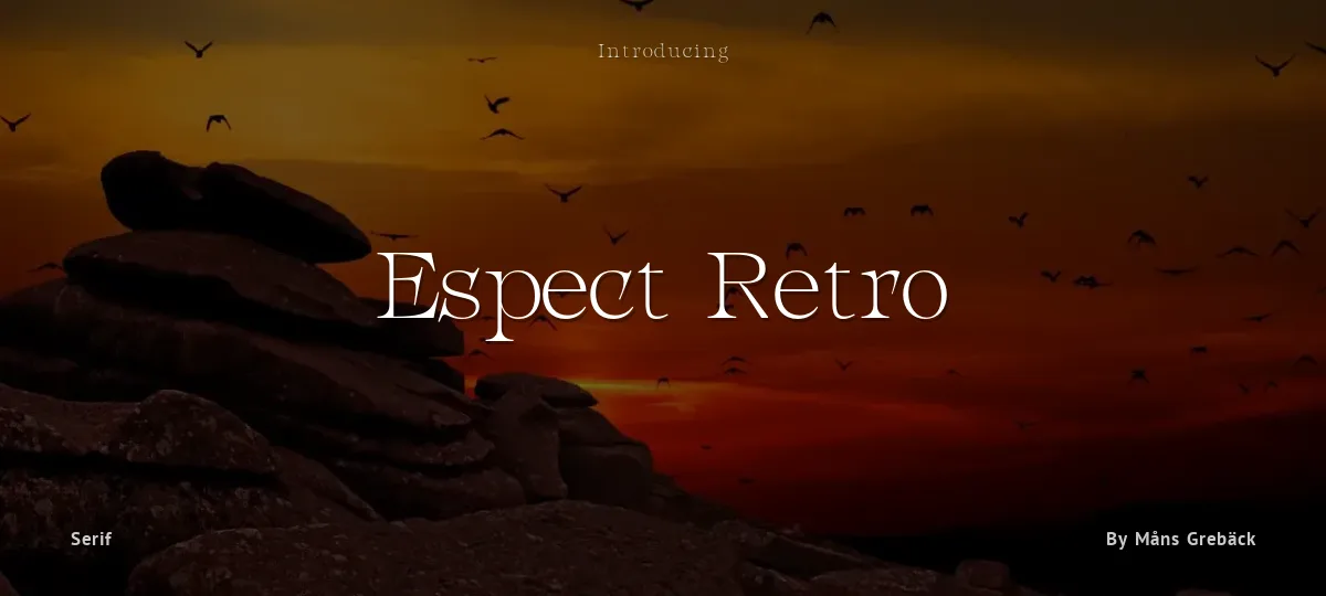 Espect Retro font preview