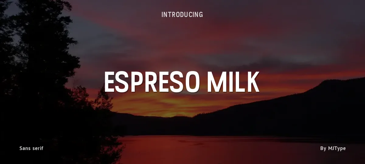 Espreso Milk font preview