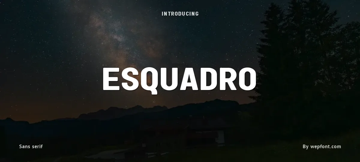 Esquadro font preview