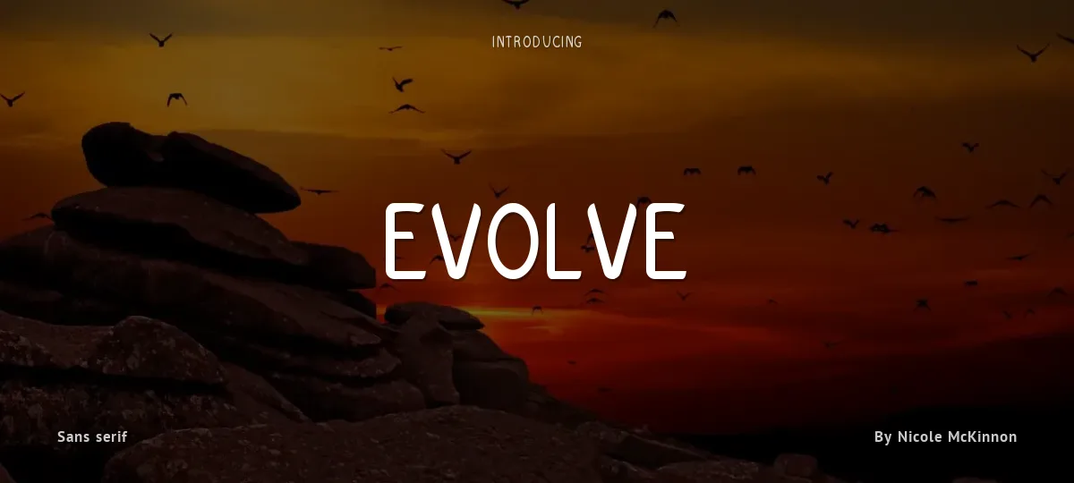 Evolve font preview