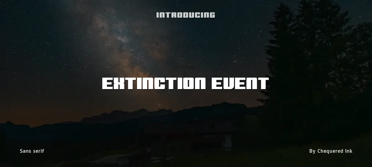 Extinction Event font preview