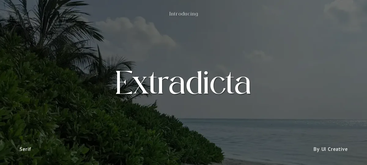 Extradicta font preview