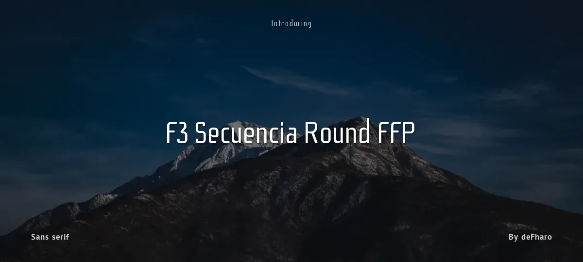 F3 Secuencia Round FFP font preview