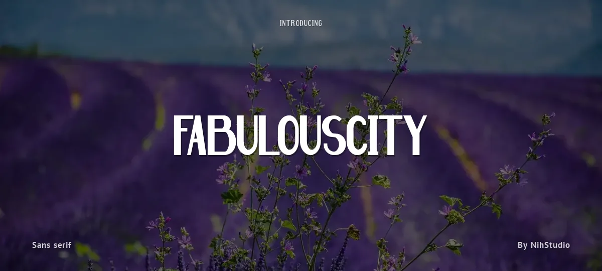 Fabulouscity font preview