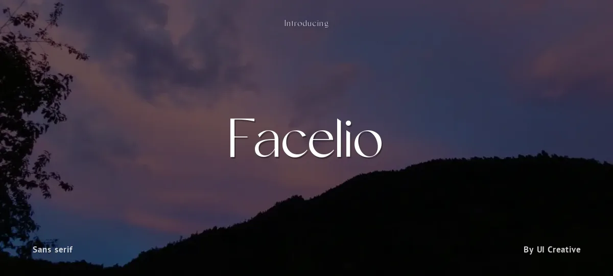 Facelio font preview