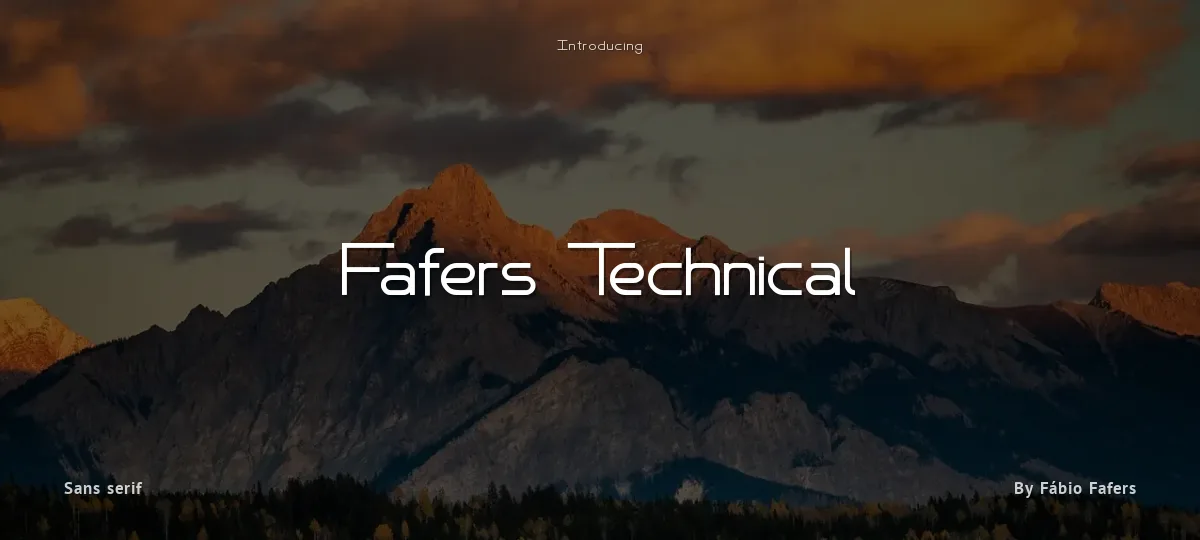 Fafers Technical font preview