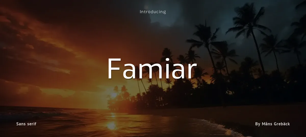 Famiar font preview