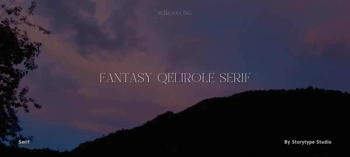 Fantasy Qelirole Serif font preview