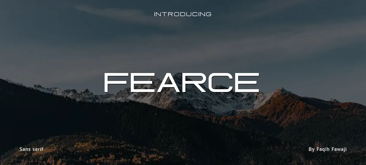 Fearce font preview