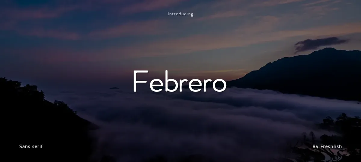 Febrero font preview