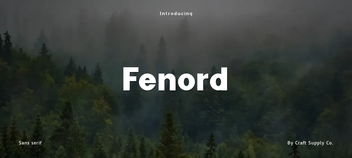 Fenord font preview