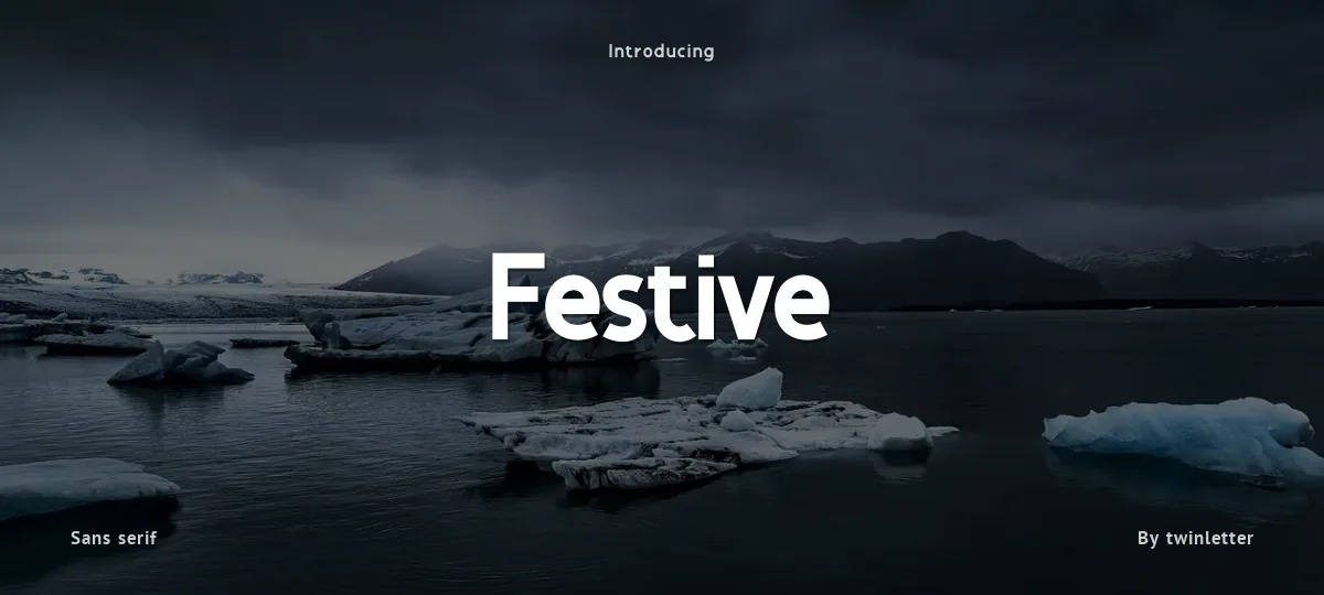 Festive font preview