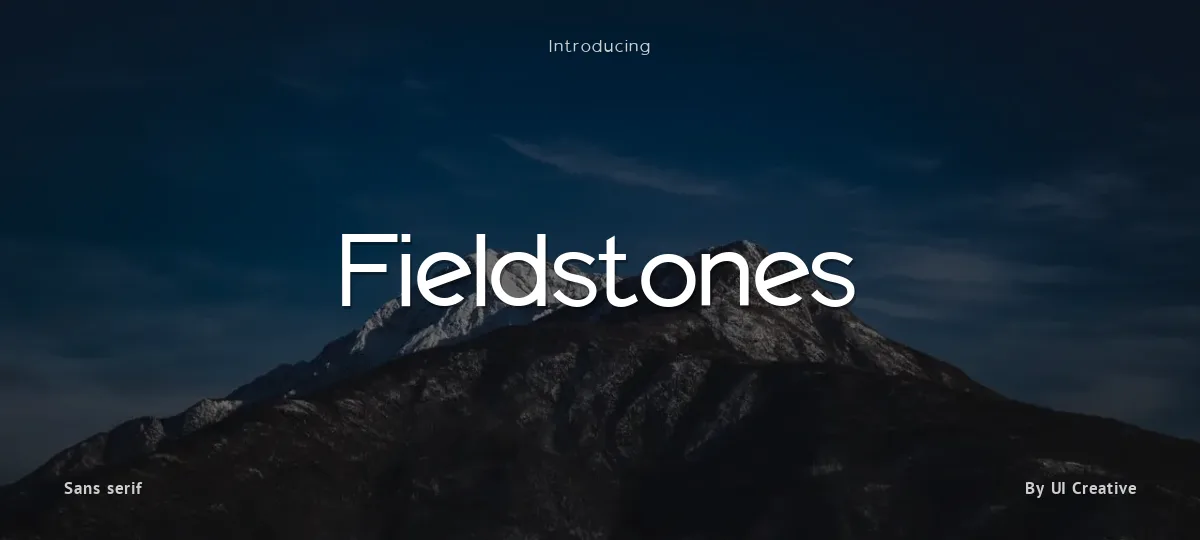 Fieldstones font preview