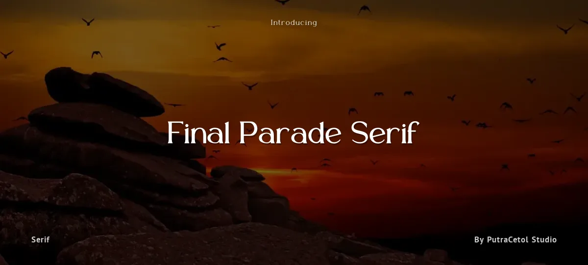 Final Parade Serif font preview