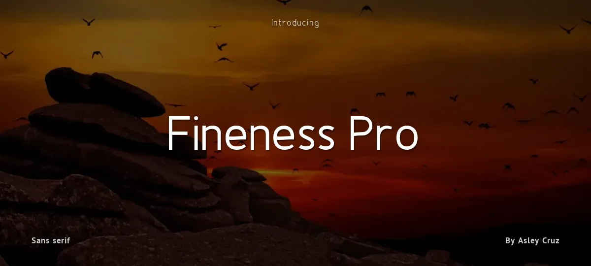 Fineness Pro font preview
