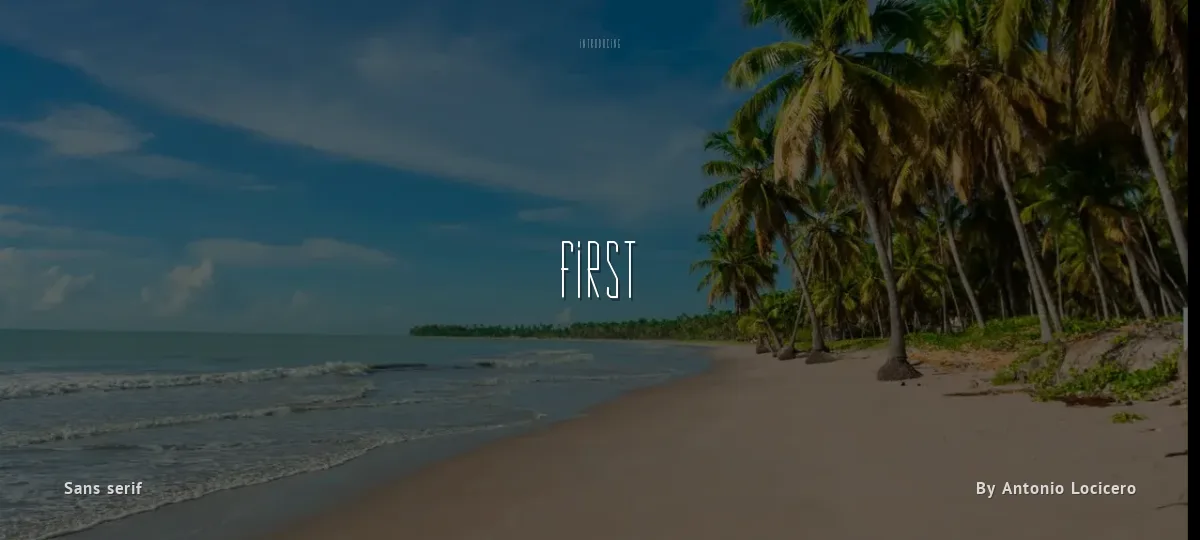 First font preview
