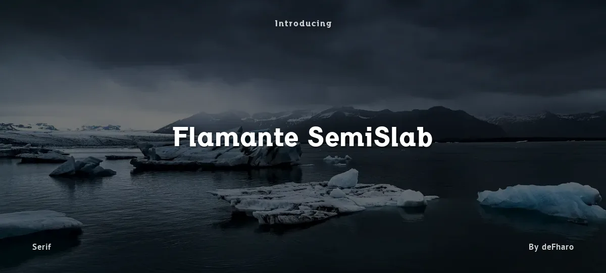 Flamante SemiSlab font preview
