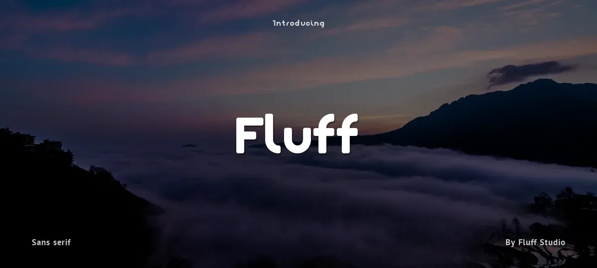 Fluff font preview