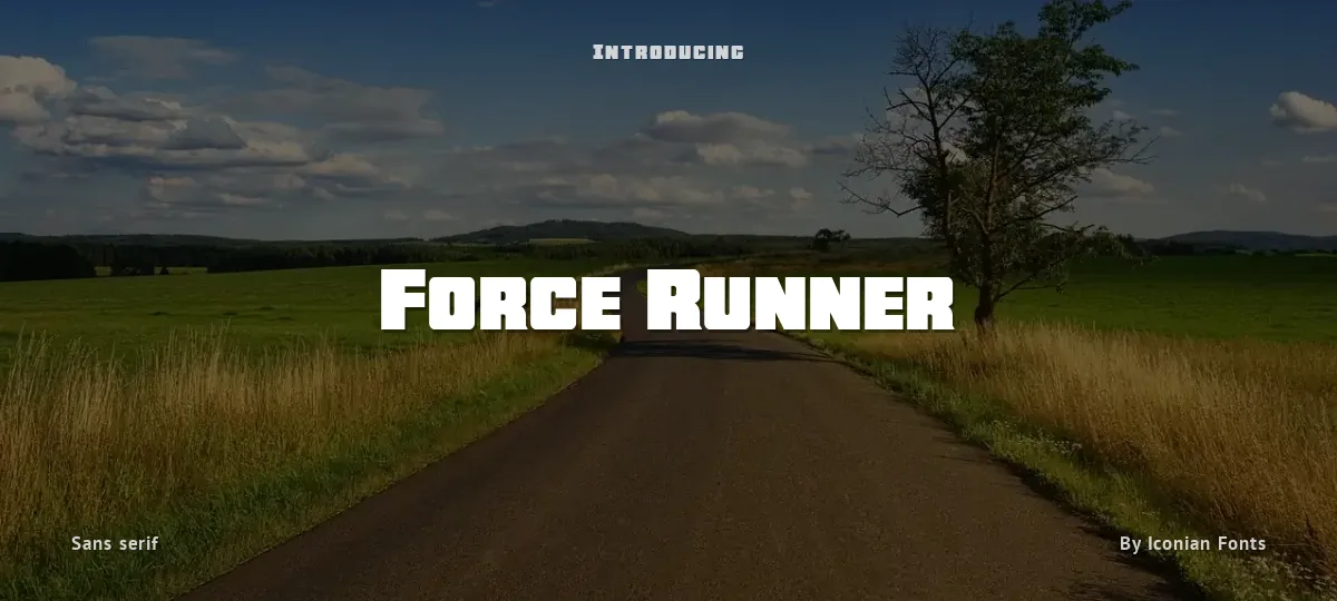 Force Runner font preview