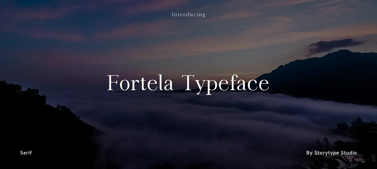Fortela Typeface font preview