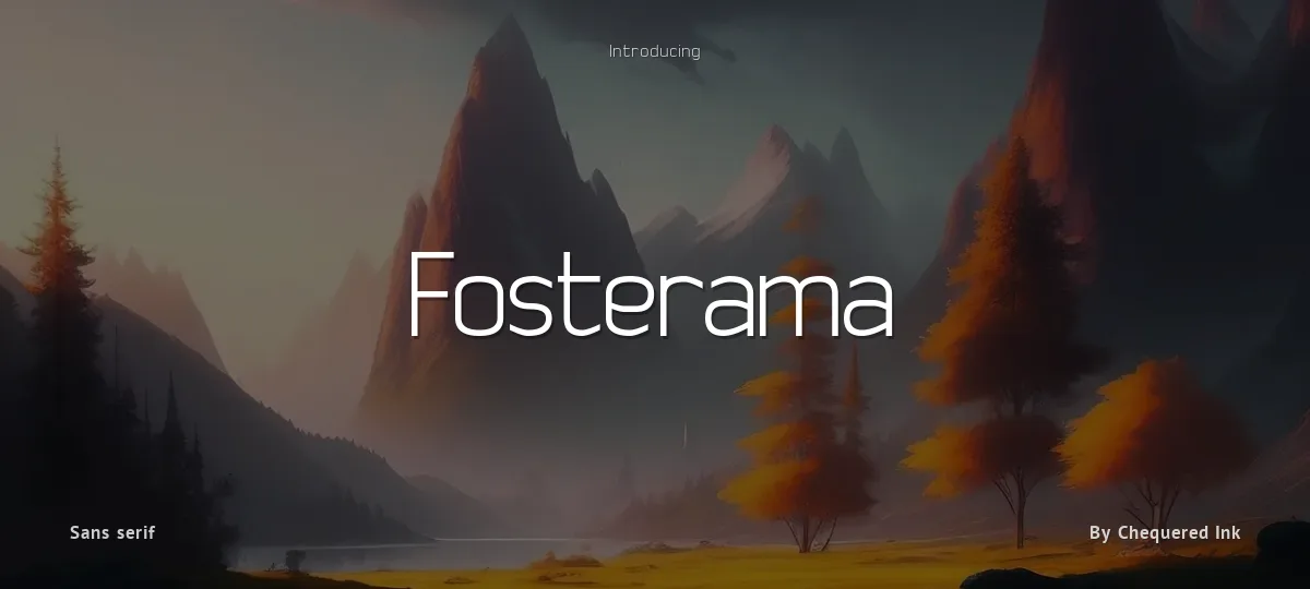 Fosterama font preview