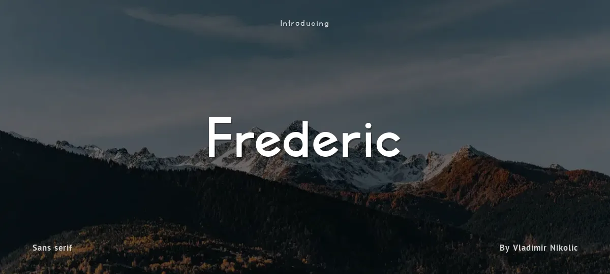 Frederic font preview