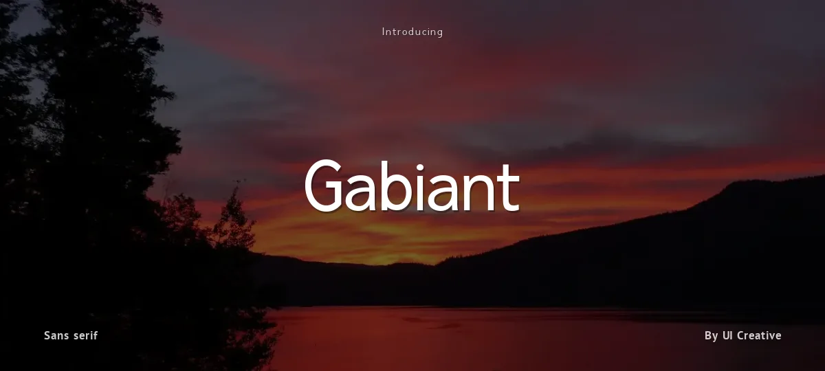 Gabiant font preview