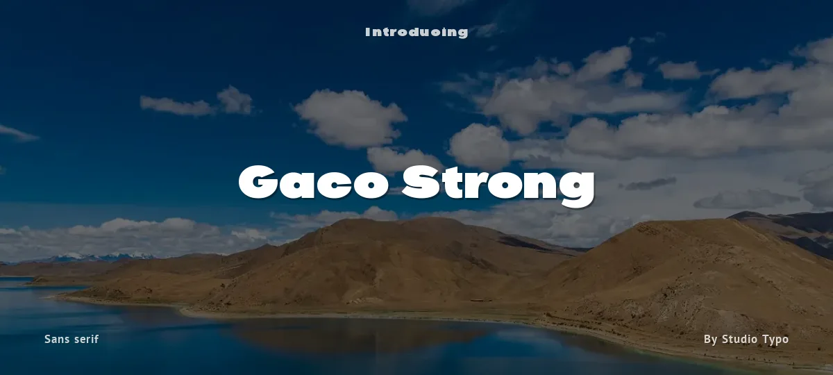 Gaco Strong font preview