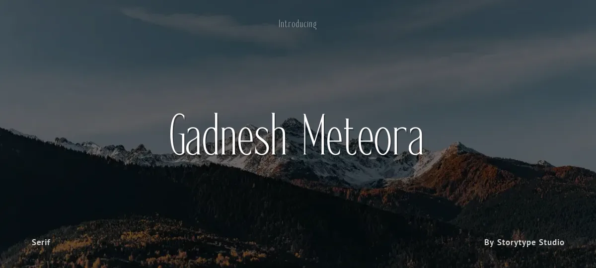 Gadnesh Meteora font preview