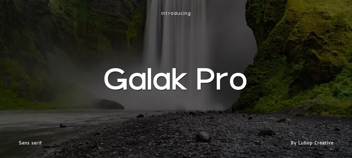 Galak Pro font preview