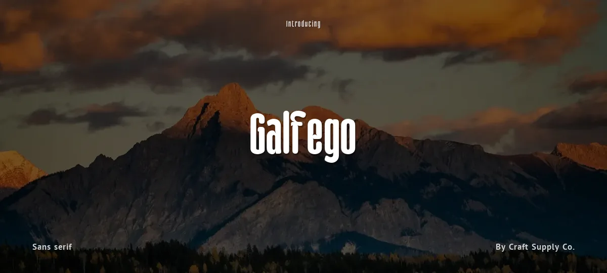 Galfego font preview
