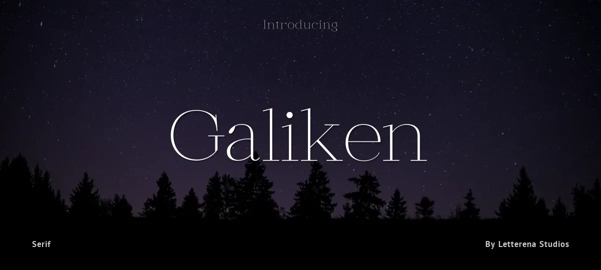Galiken font preview