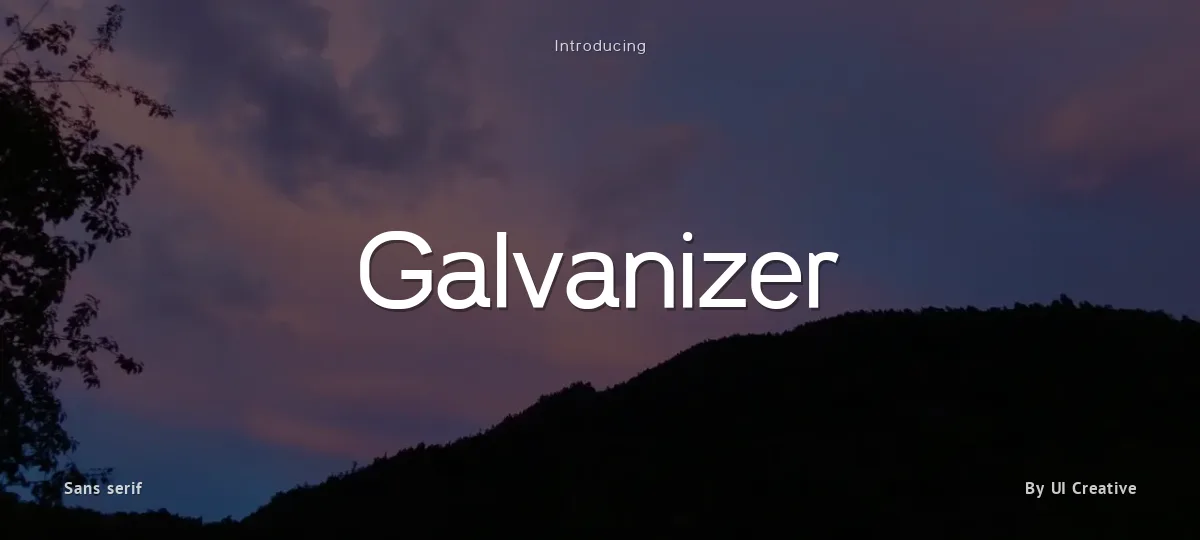 Galvanizer font preview